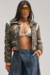 TAPPED IN RHINESTONE BOMBER