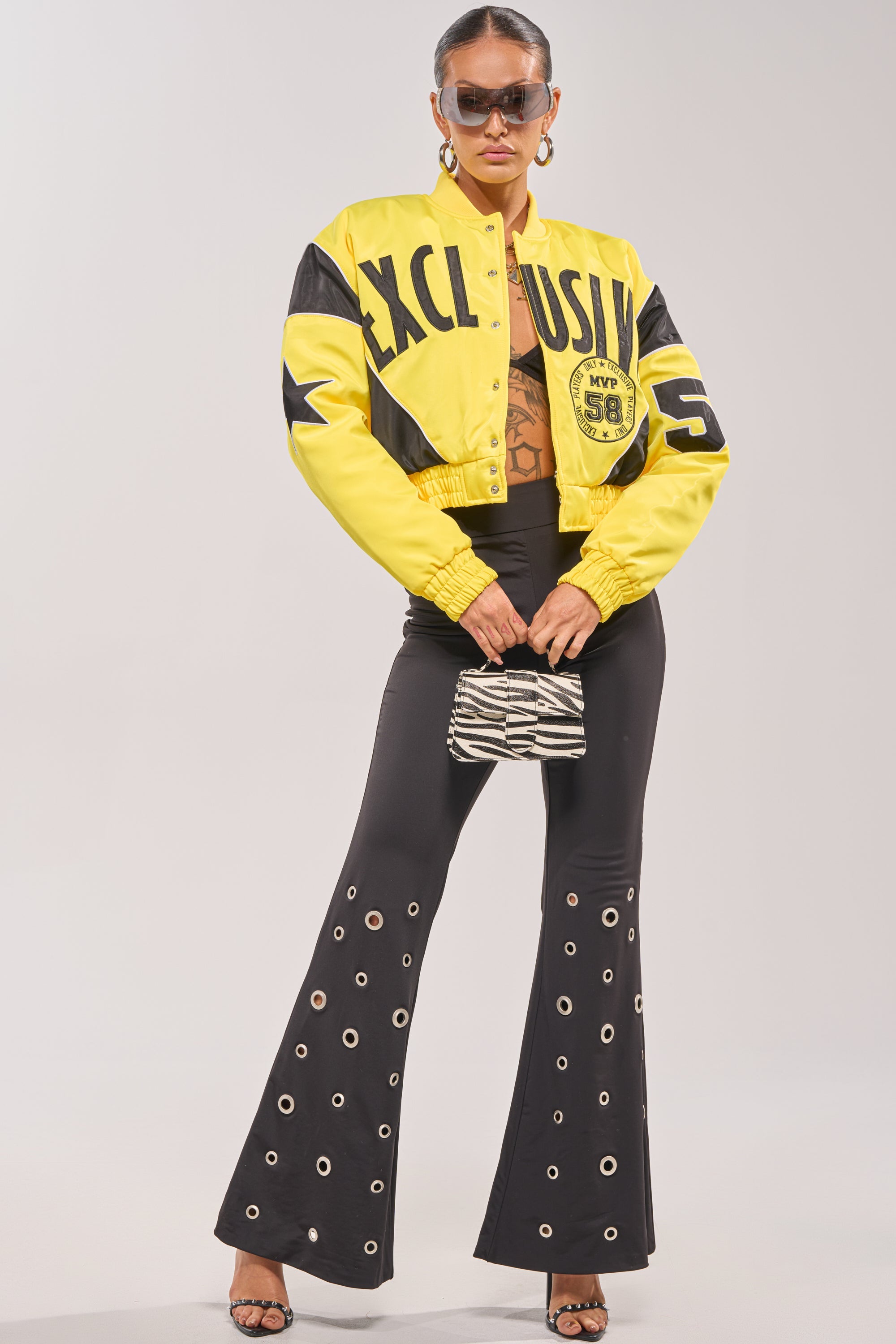 BILLIE EMBROIDERED NYLON BOMBER