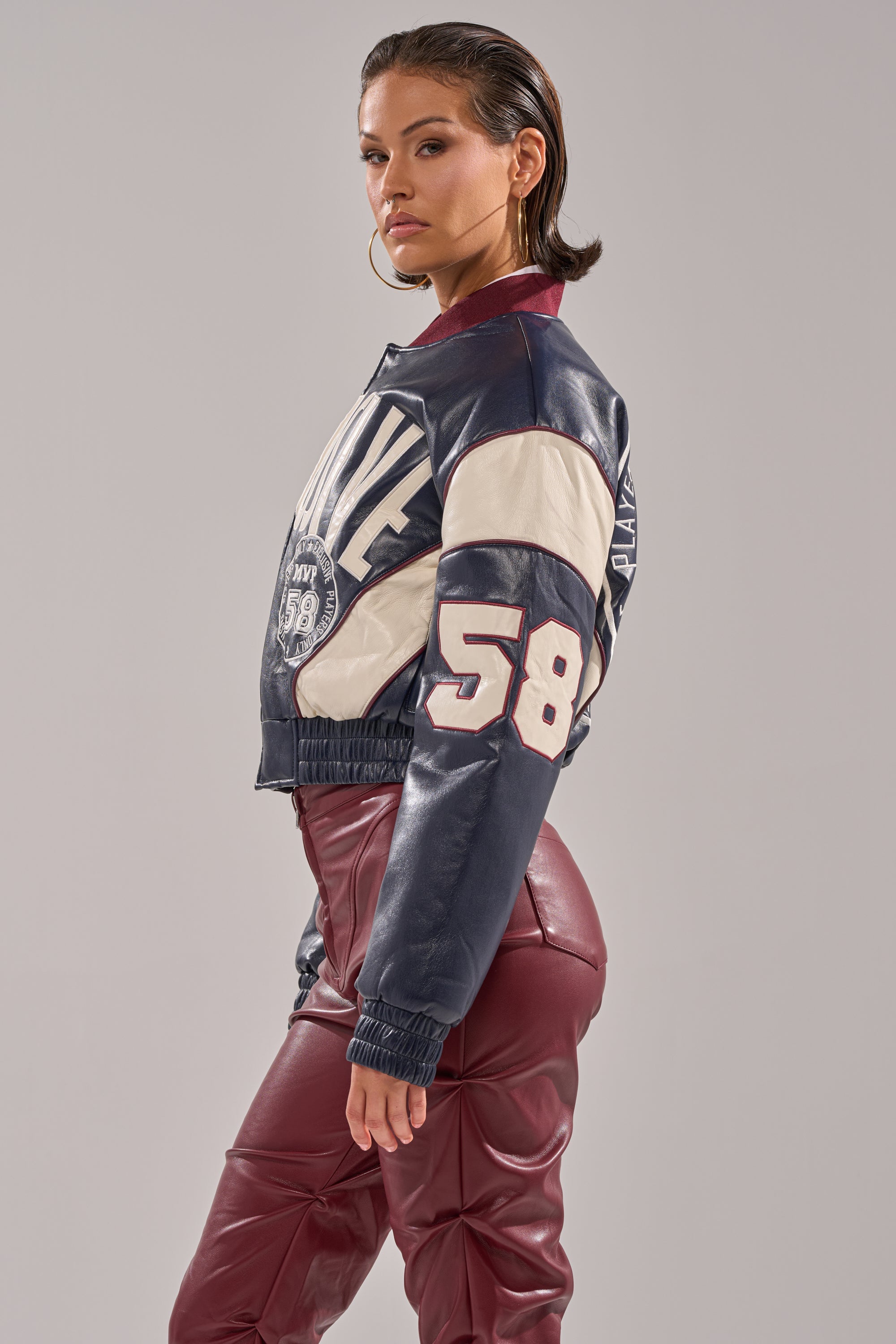 BUTTER LUXE VARSITY BOMBER