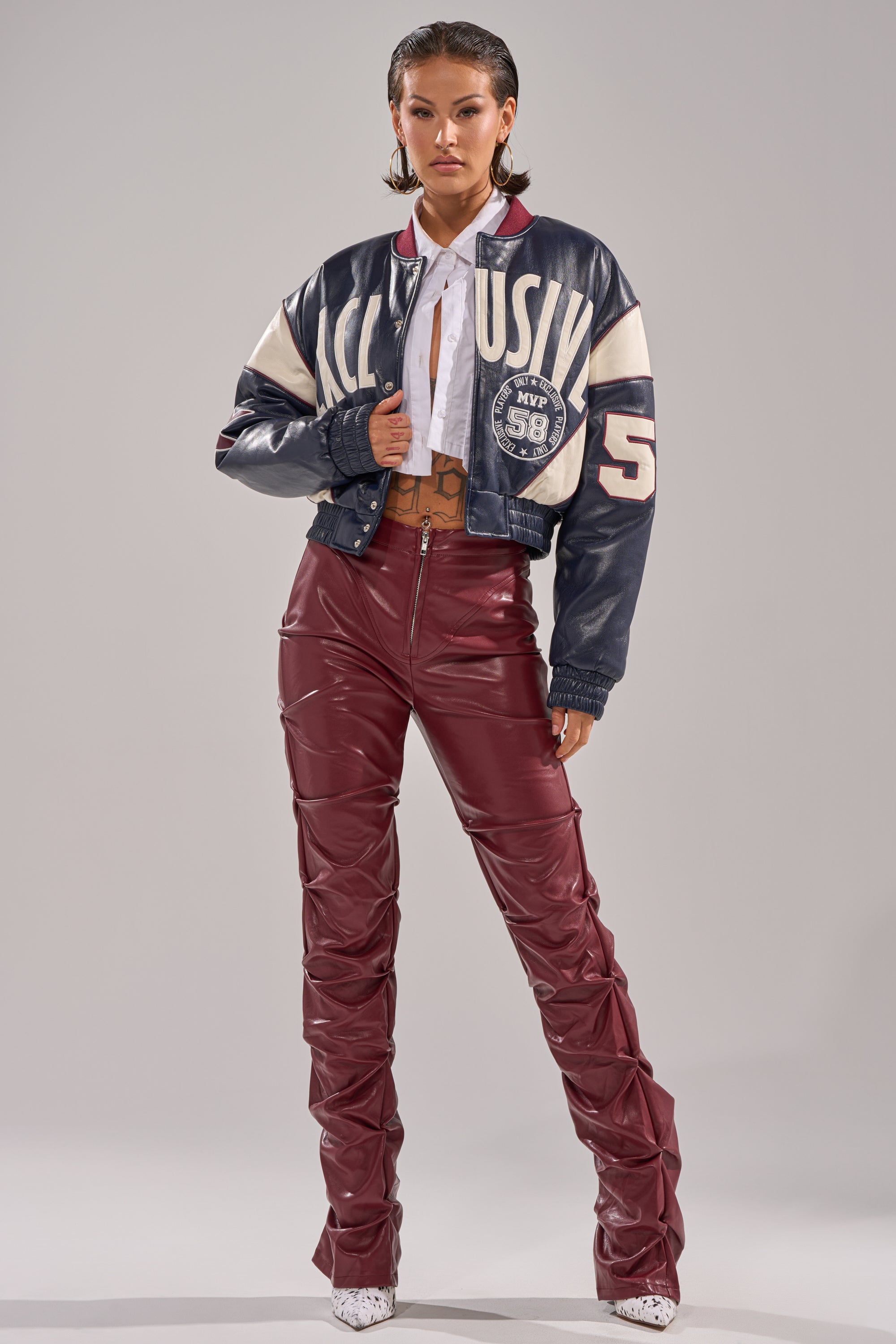 BUTTER LUXE VARSITY BOMBER
