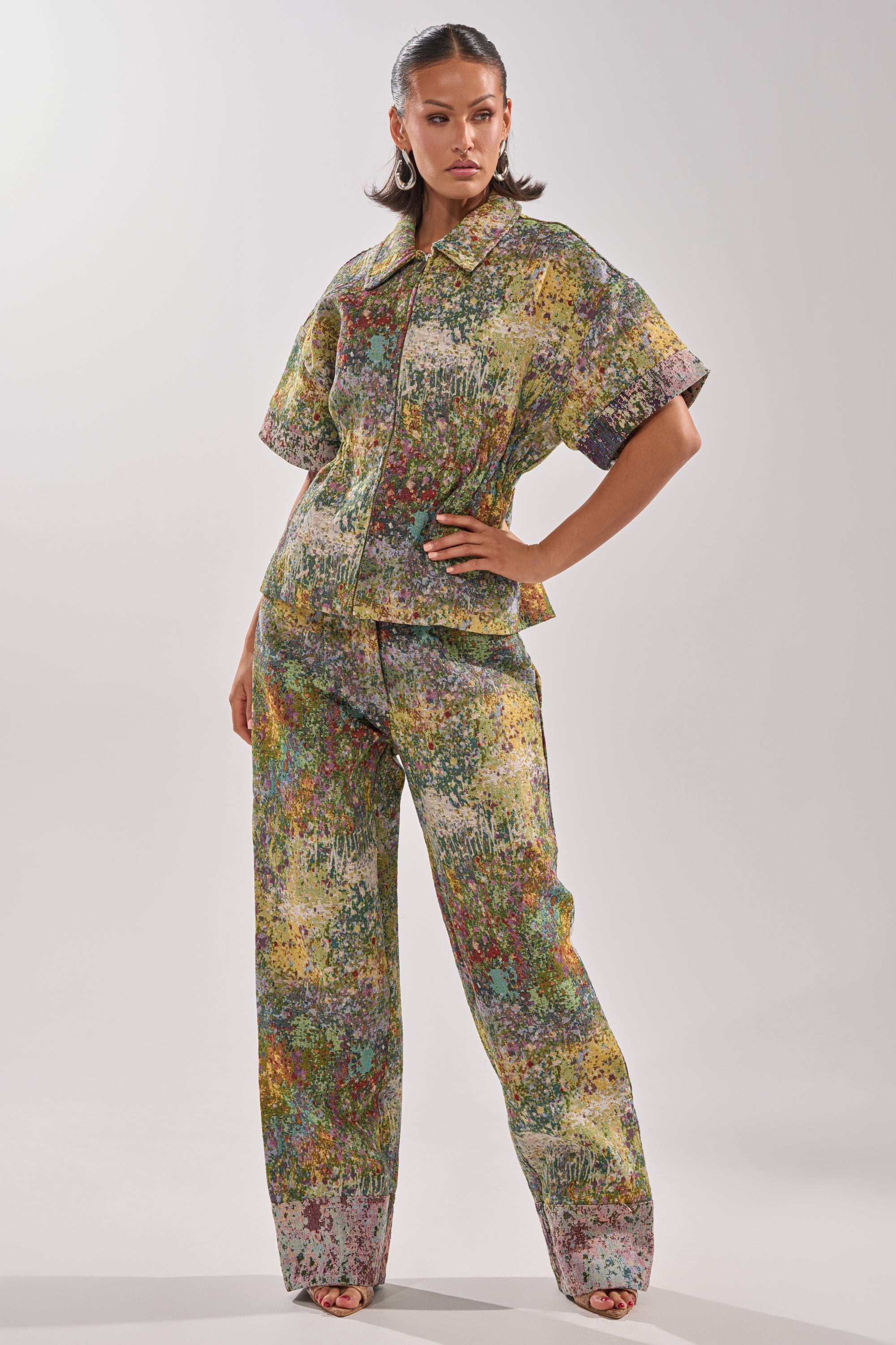 DEEP IN THE SEA BROCADE BLOUSE