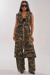 CAN'T SEE ME HOODED LONGLINE CAMO SWEATSHIRT