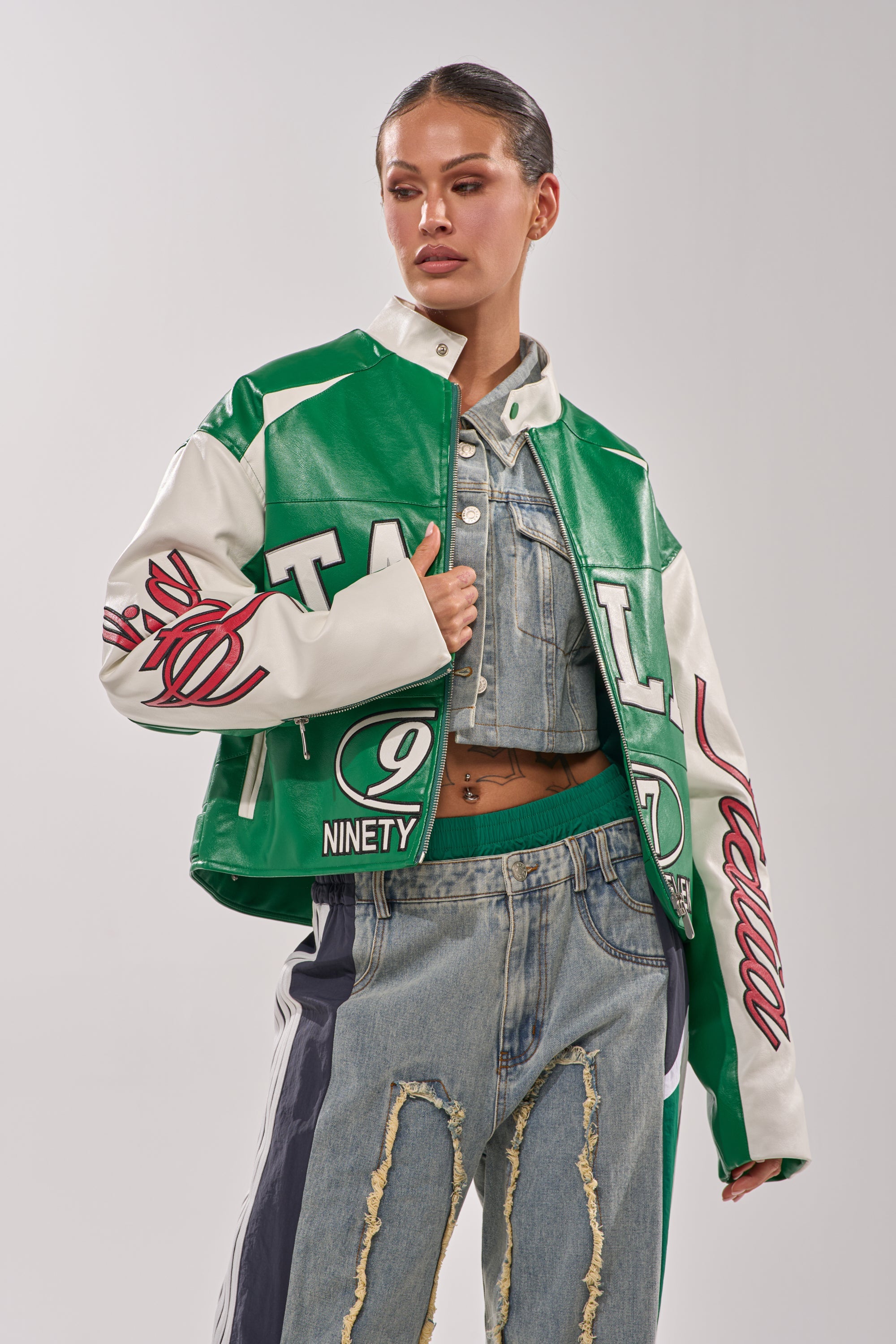CATCHING FLIGHTS EMBROIDERED BOMBER