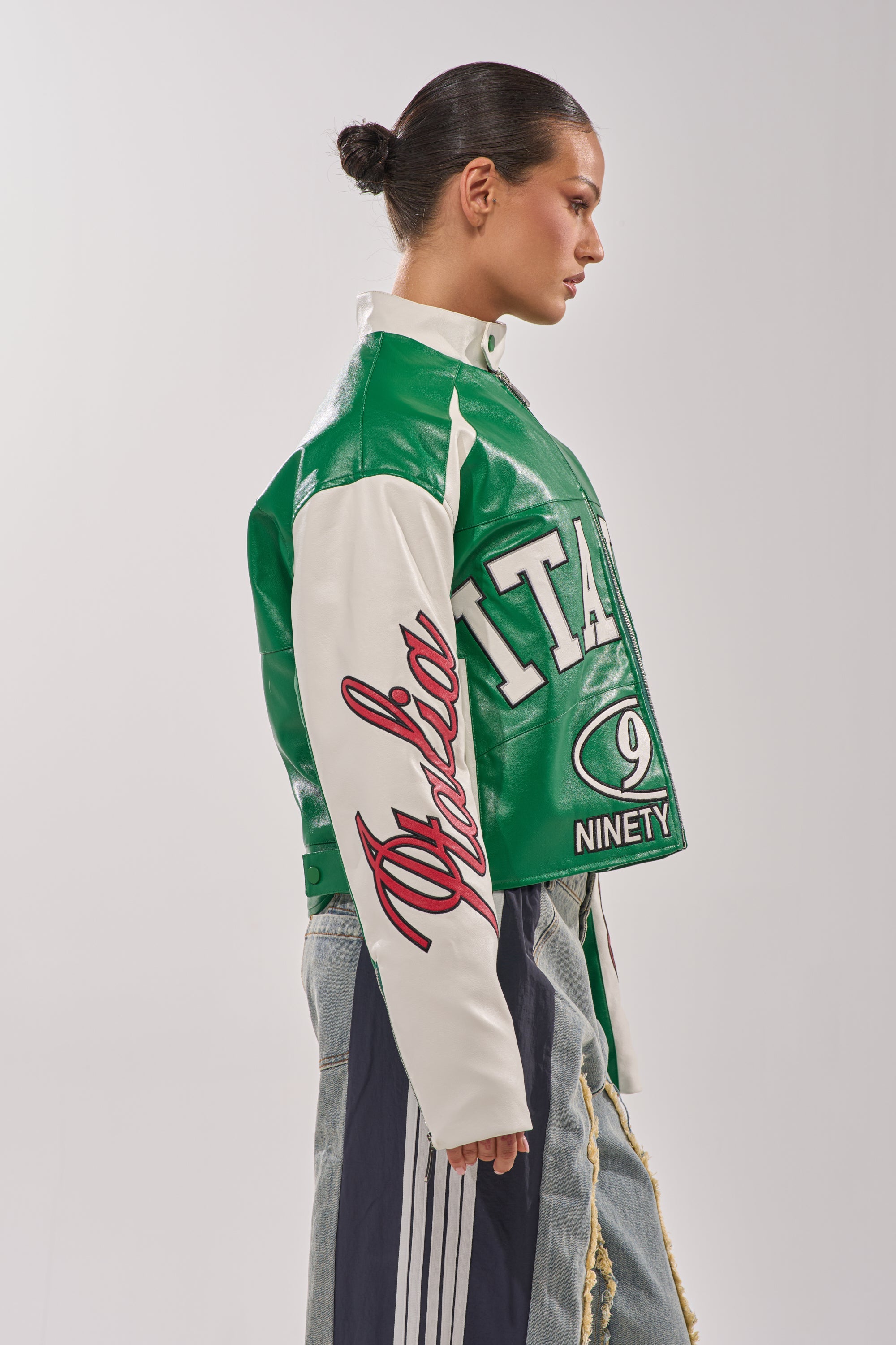 CATCHING FLIGHTS EMBROIDERED BOMBER