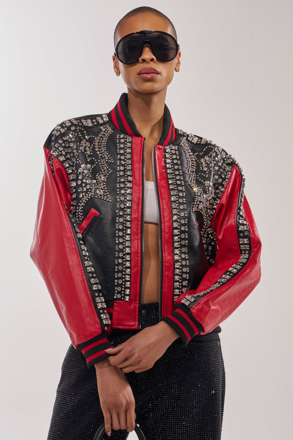 STOLE THE SHOW EMBELLISHED BOMBER