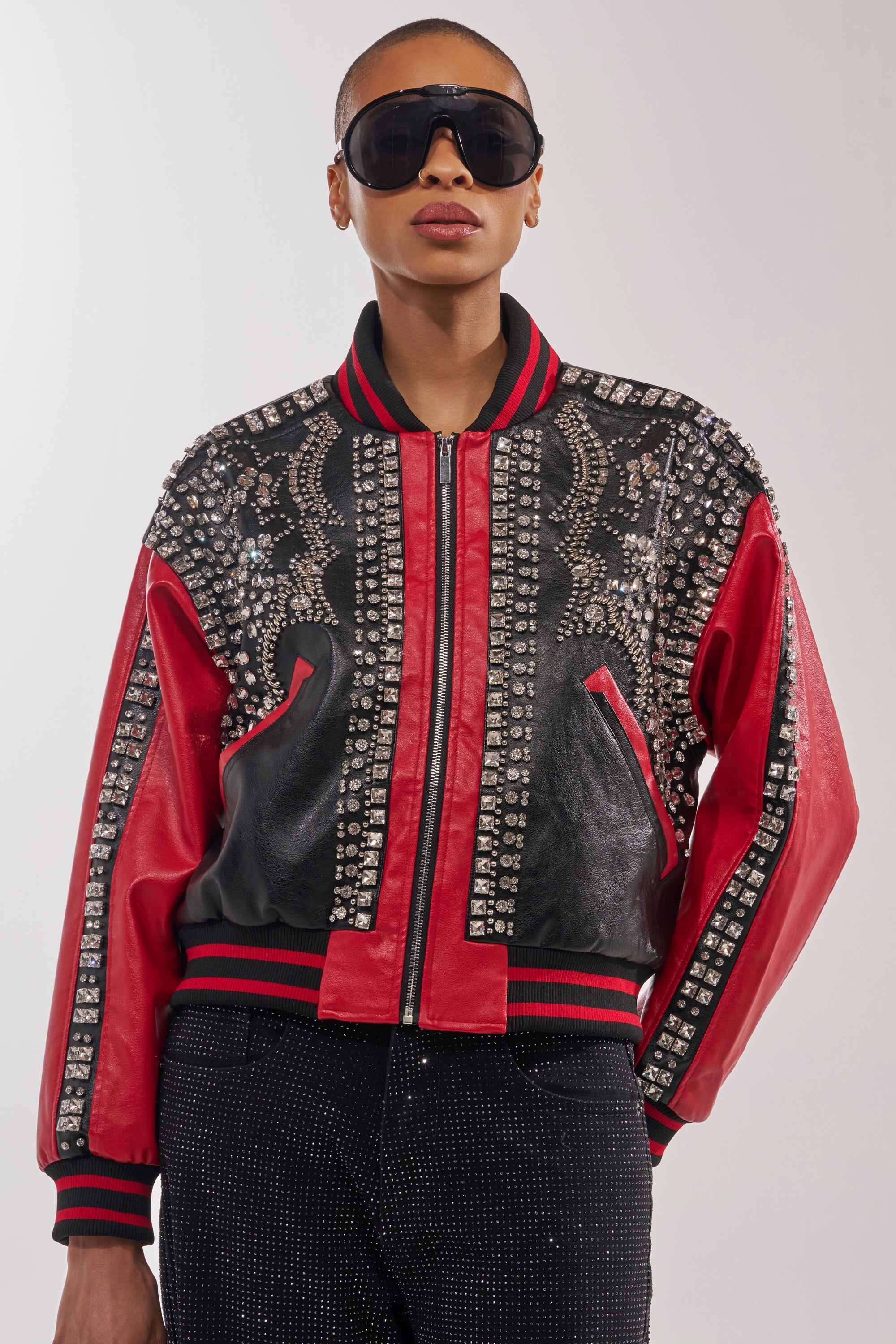 STOLE THE SHOW EMBELLISHED BOMBER