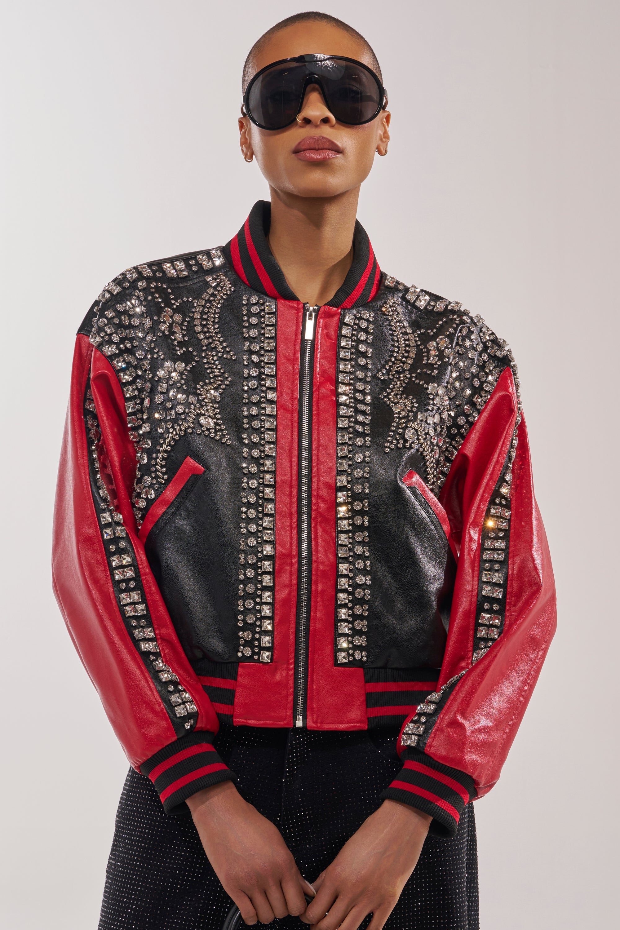 STOLE THE SHOW EMBELLISHED BOMBER