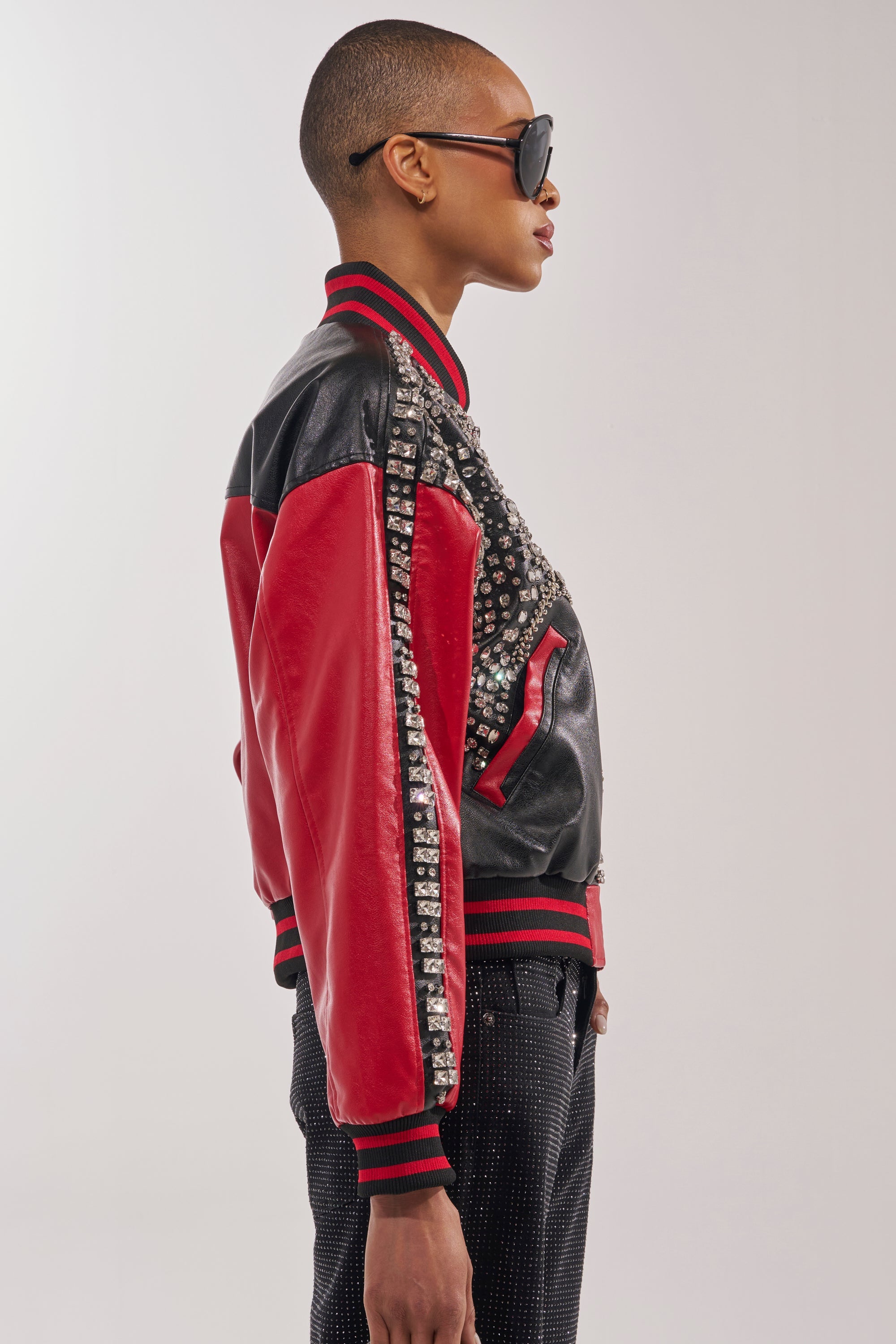 STOLE THE SHOW EMBELLISHED BOMBER