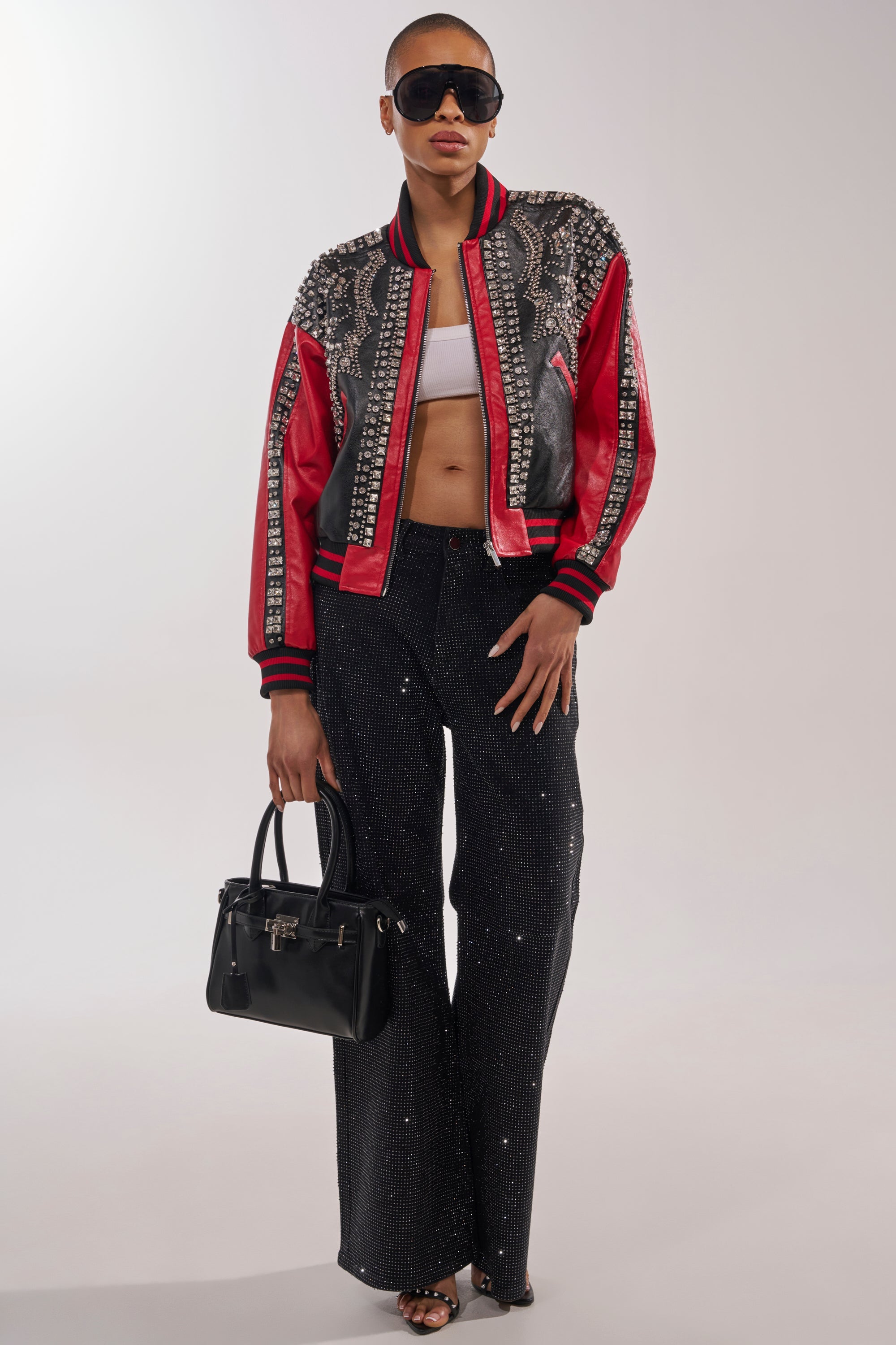 STOLE THE SHOW EMBELLISHED BOMBER