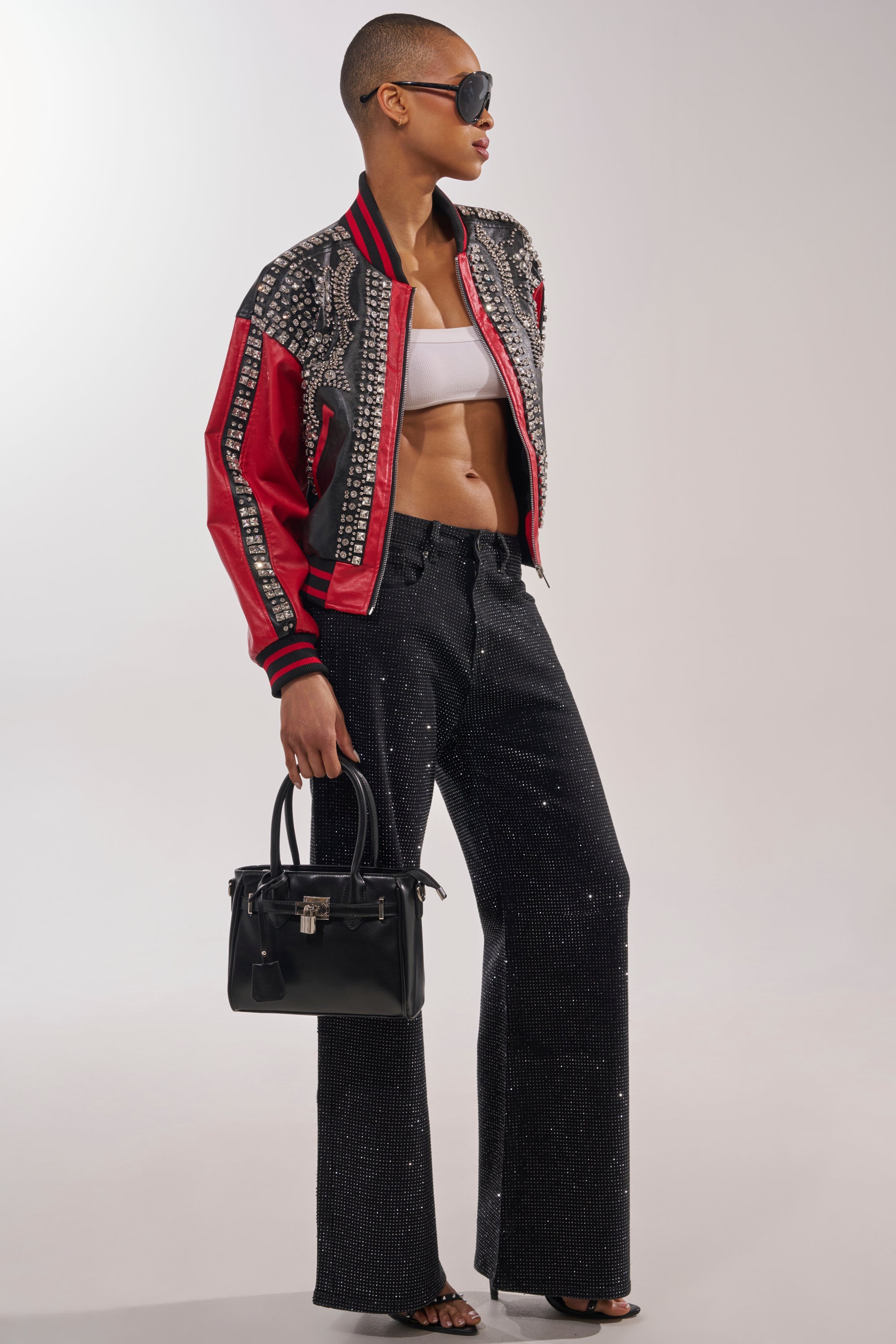 STOLE THE SHOW EMBELLISHED BOMBER