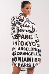 TIME AND PLACE POPLIN MINI DRESS