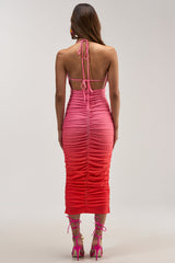 AMAYA RHINESTONE MIDI DRESS