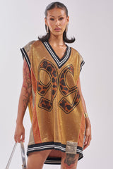 REESE COLORBLOCK RHINESTONE SLEEVELESS JERSEY MINI DRESS