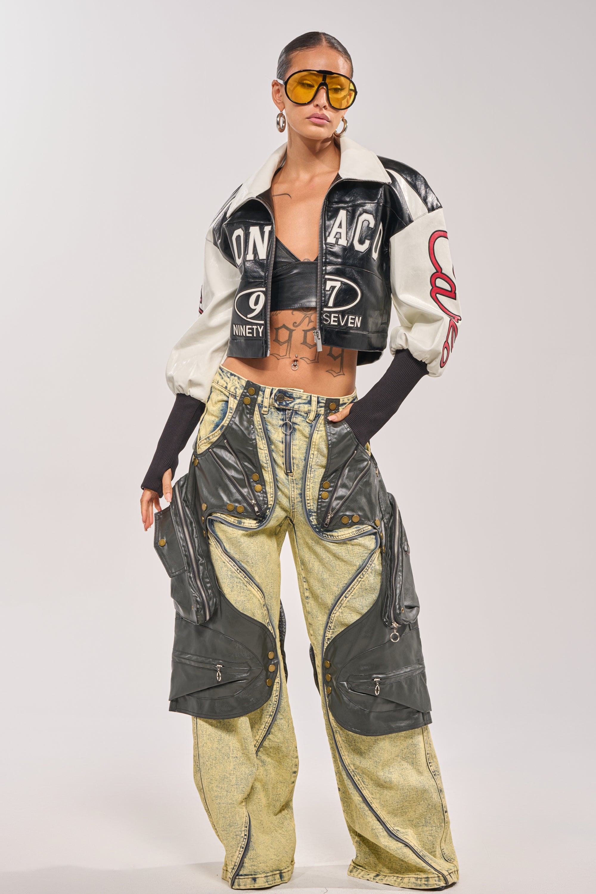 LET'S RACE EMBROIDERED BOMBER