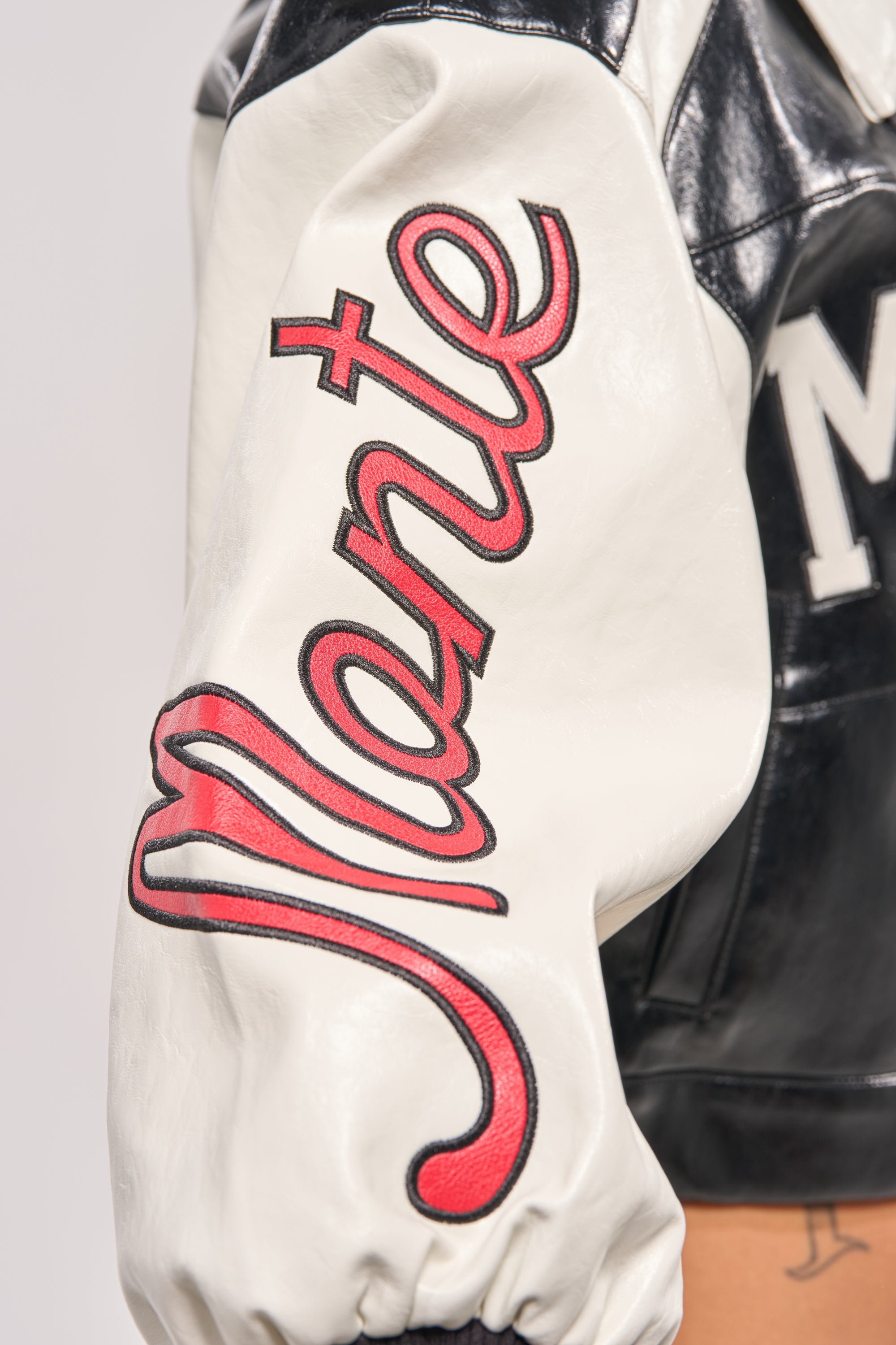 LET'S RACE EMBROIDERED BOMBER
