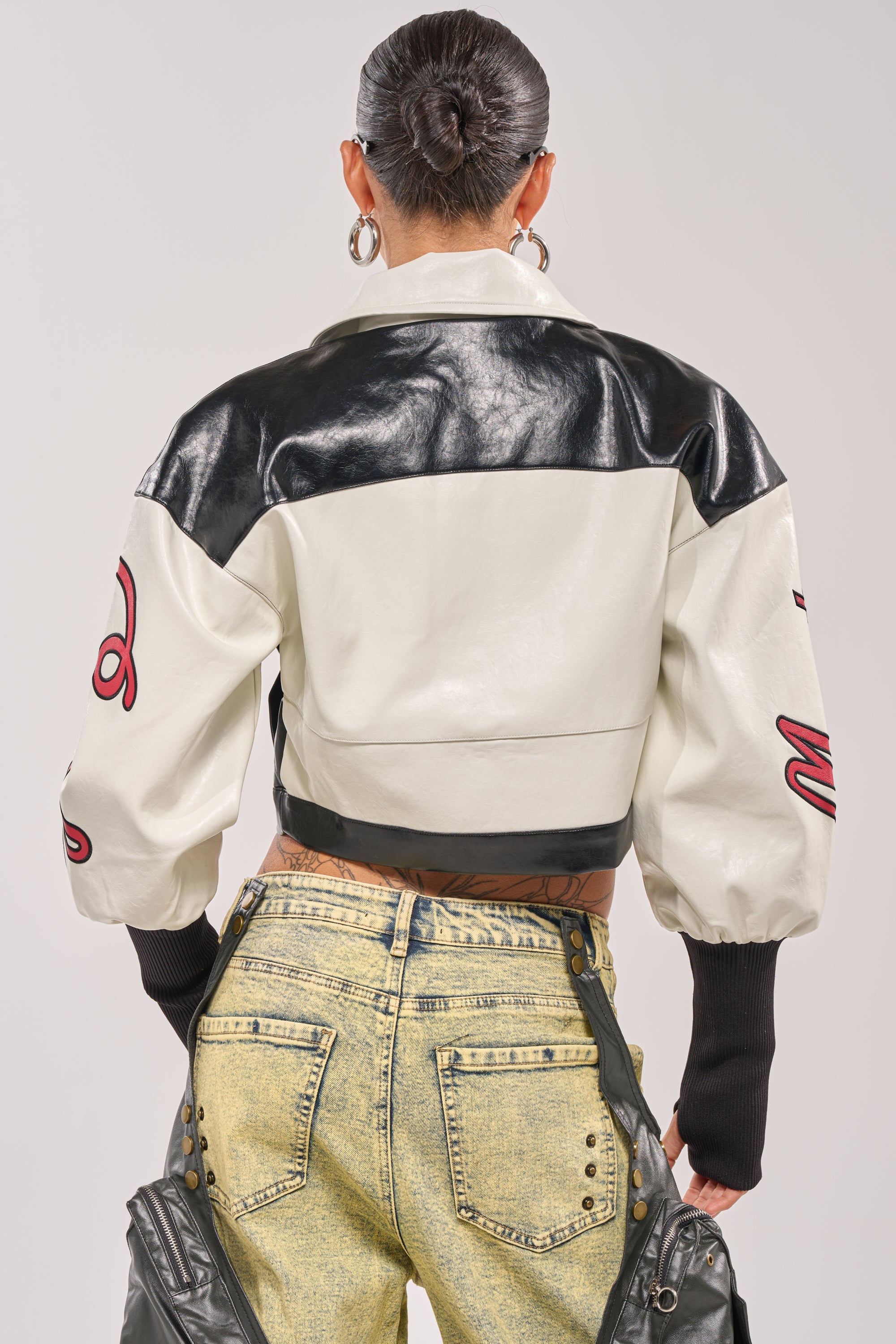 LET'S RACE EMBROIDERED BOMBER