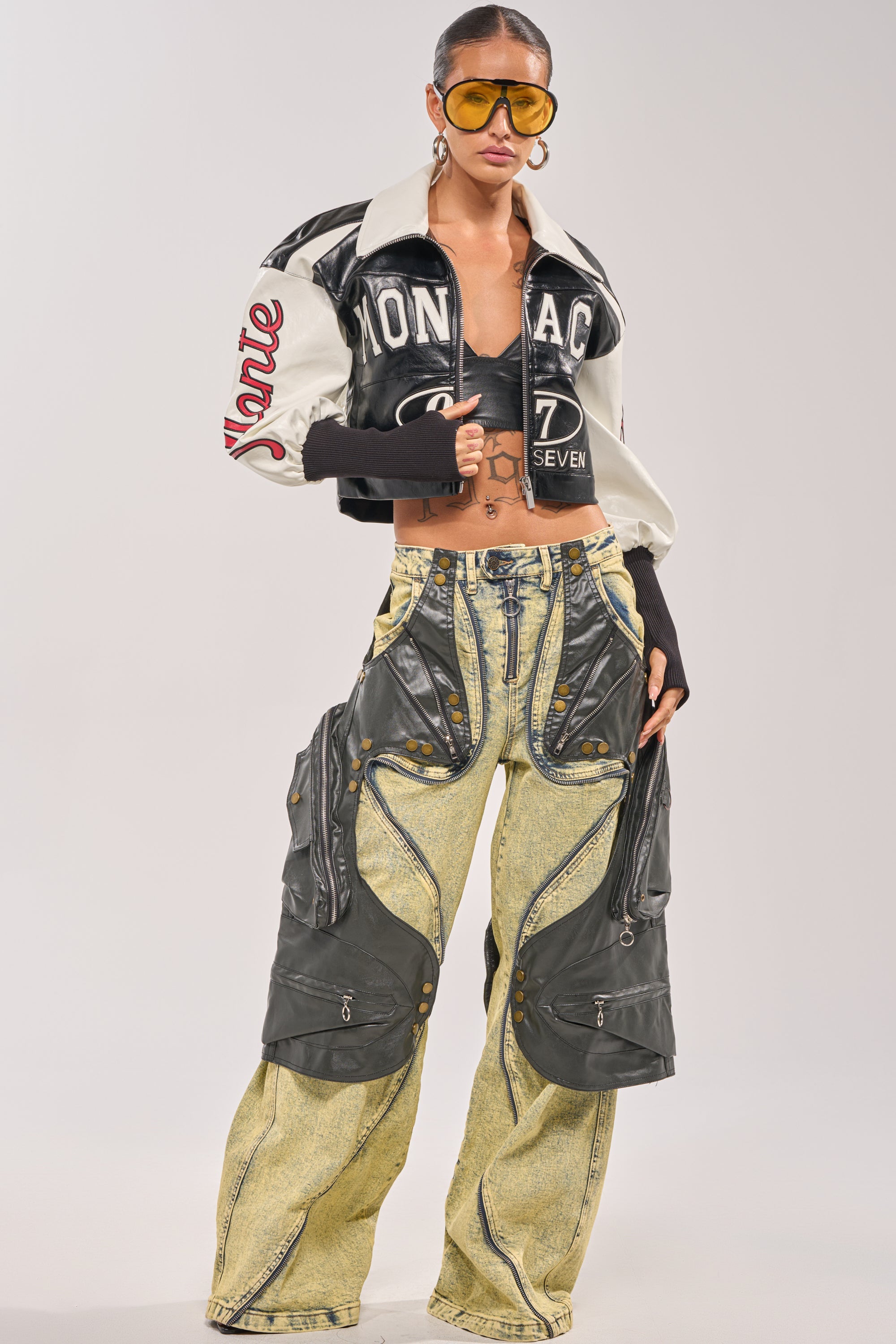 LET'S RACE EMBROIDERED BOMBER