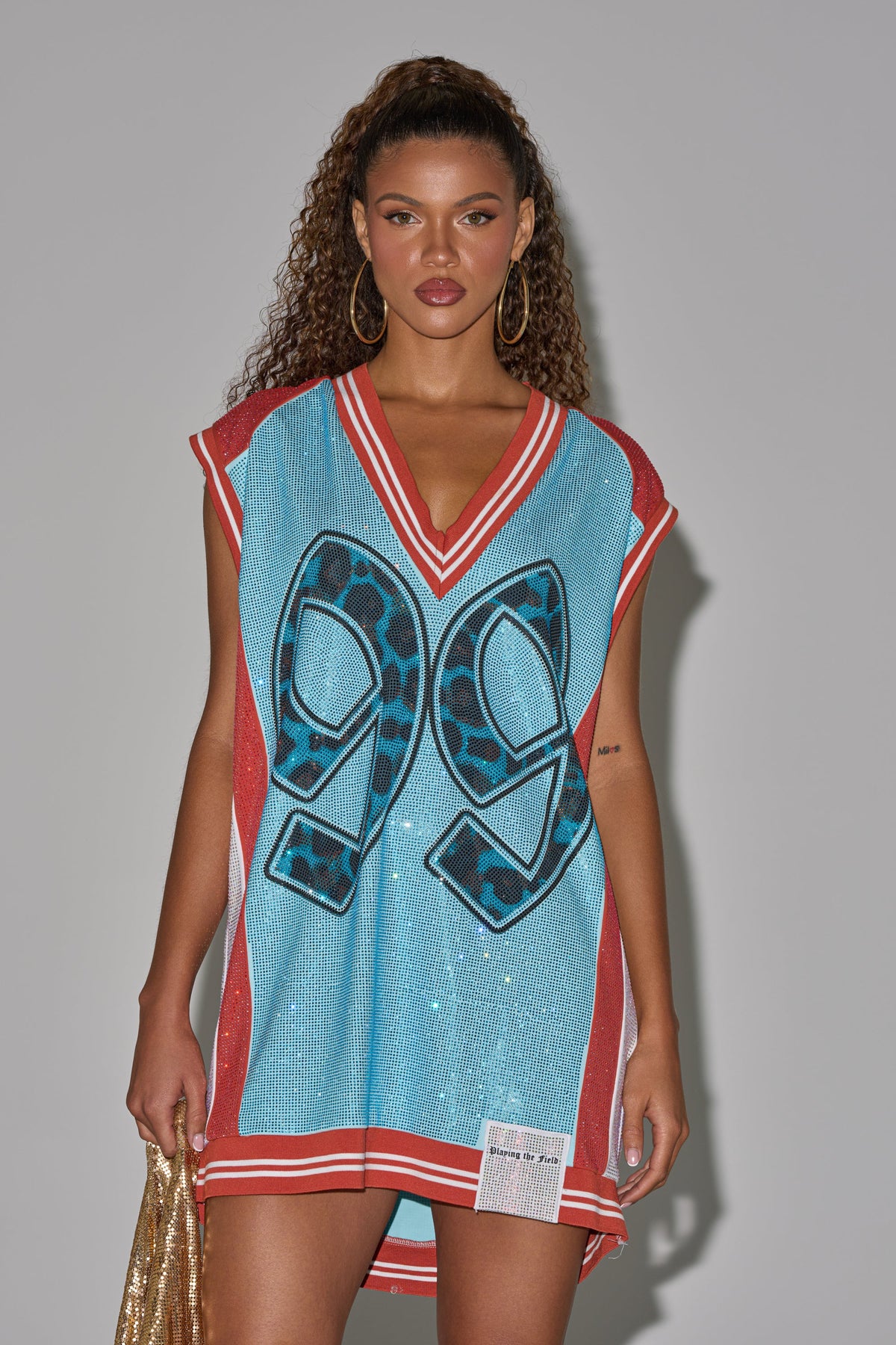 RYAN COLORBLOCK SLEEVELESS JERSEY IN BLUE COMBO