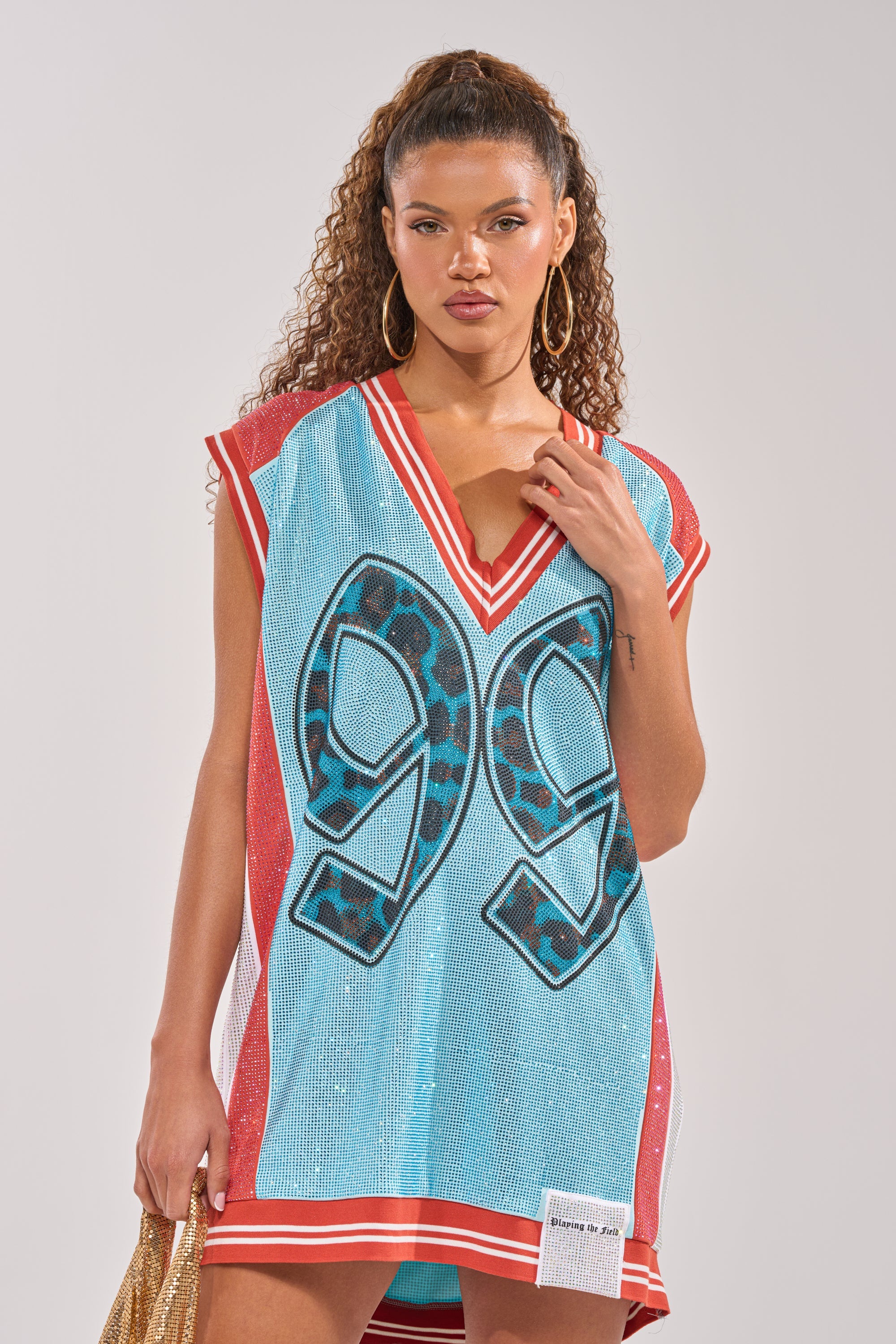 RYAN COLORBLOCK SLEEVELESS JERSEY IN BLUE COMBO