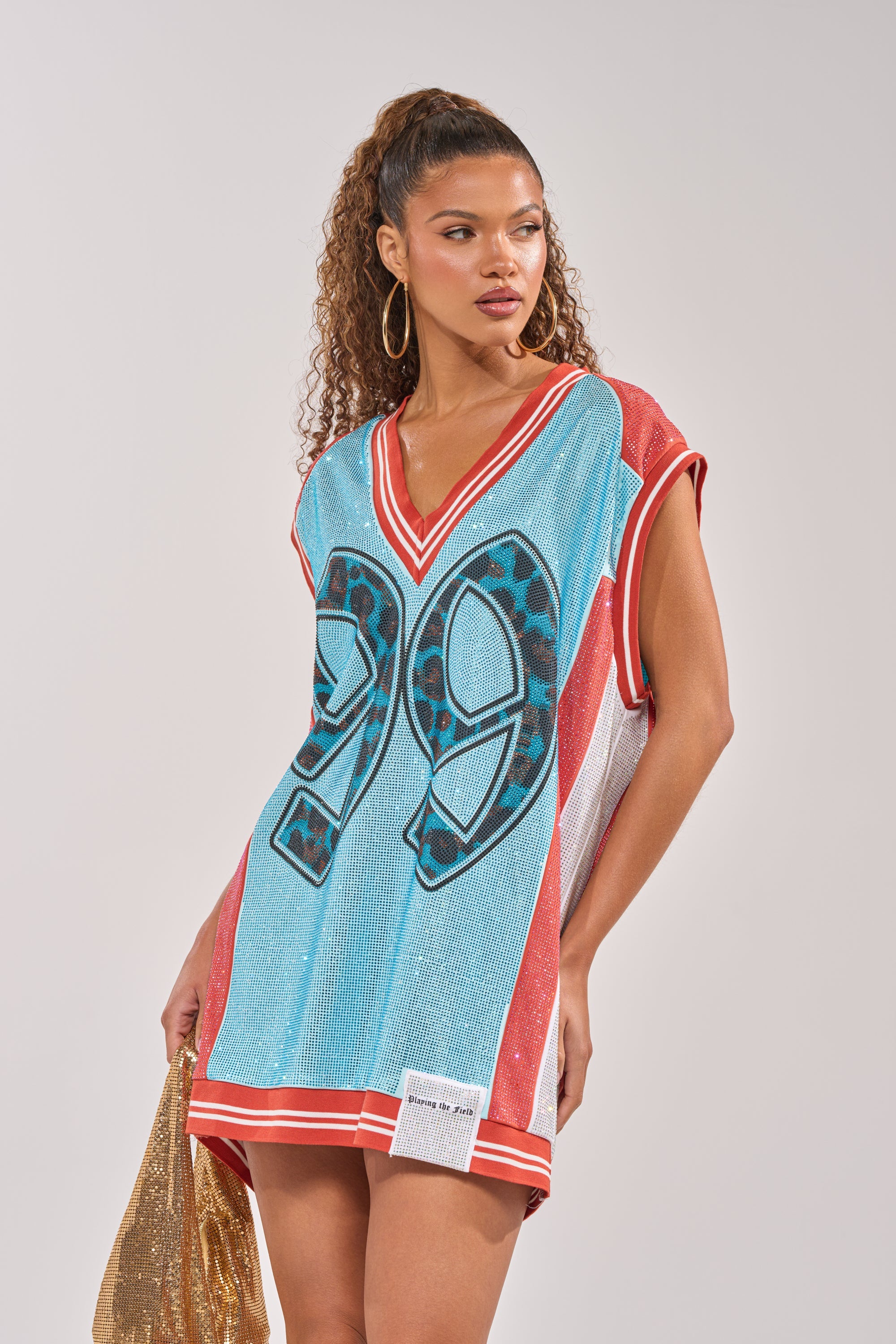 RYAN COLORBLOCK SLEEVELESS JERSEY IN BLUE COMBO