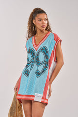 RYAN COLORBLOCK SLEEVELESS JERSEY IN BLUE COMBO