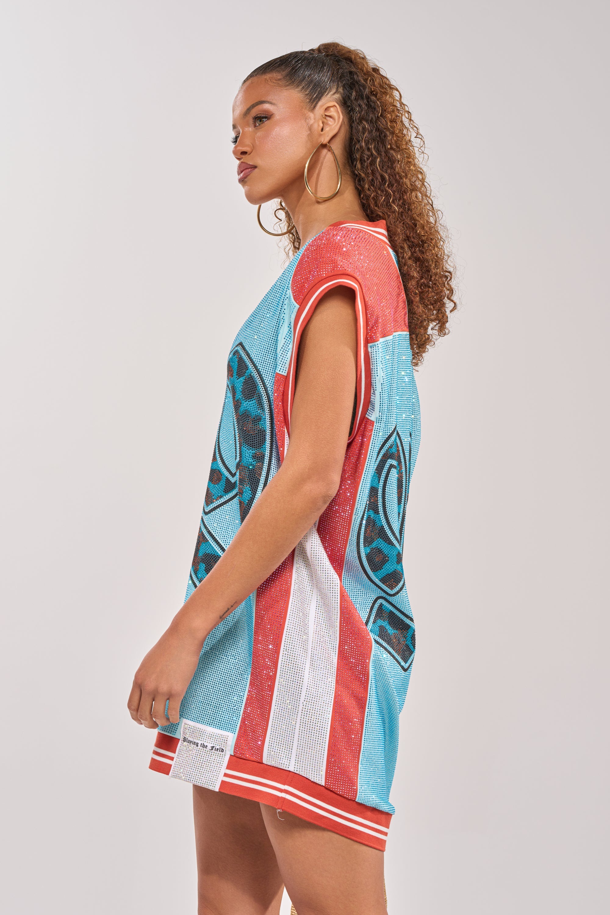RYAN COLORBLOCK SLEEVELESS JERSEY IN BLUE COMBO