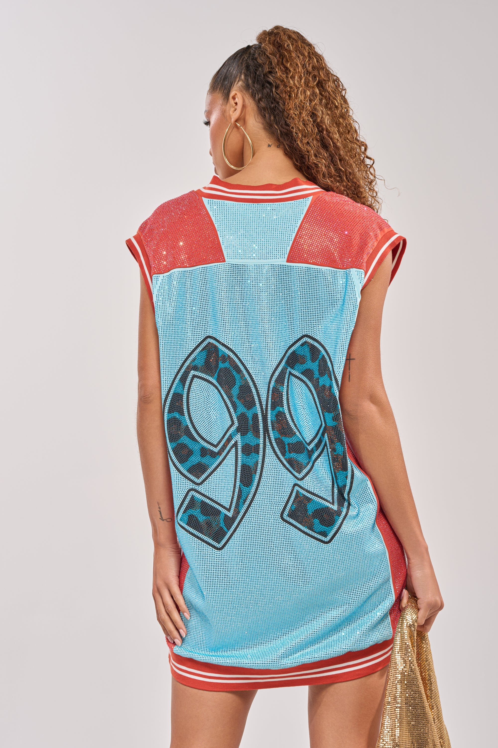 RYAN COLORBLOCK SLEEVELESS JERSEY IN BLUE COMBO