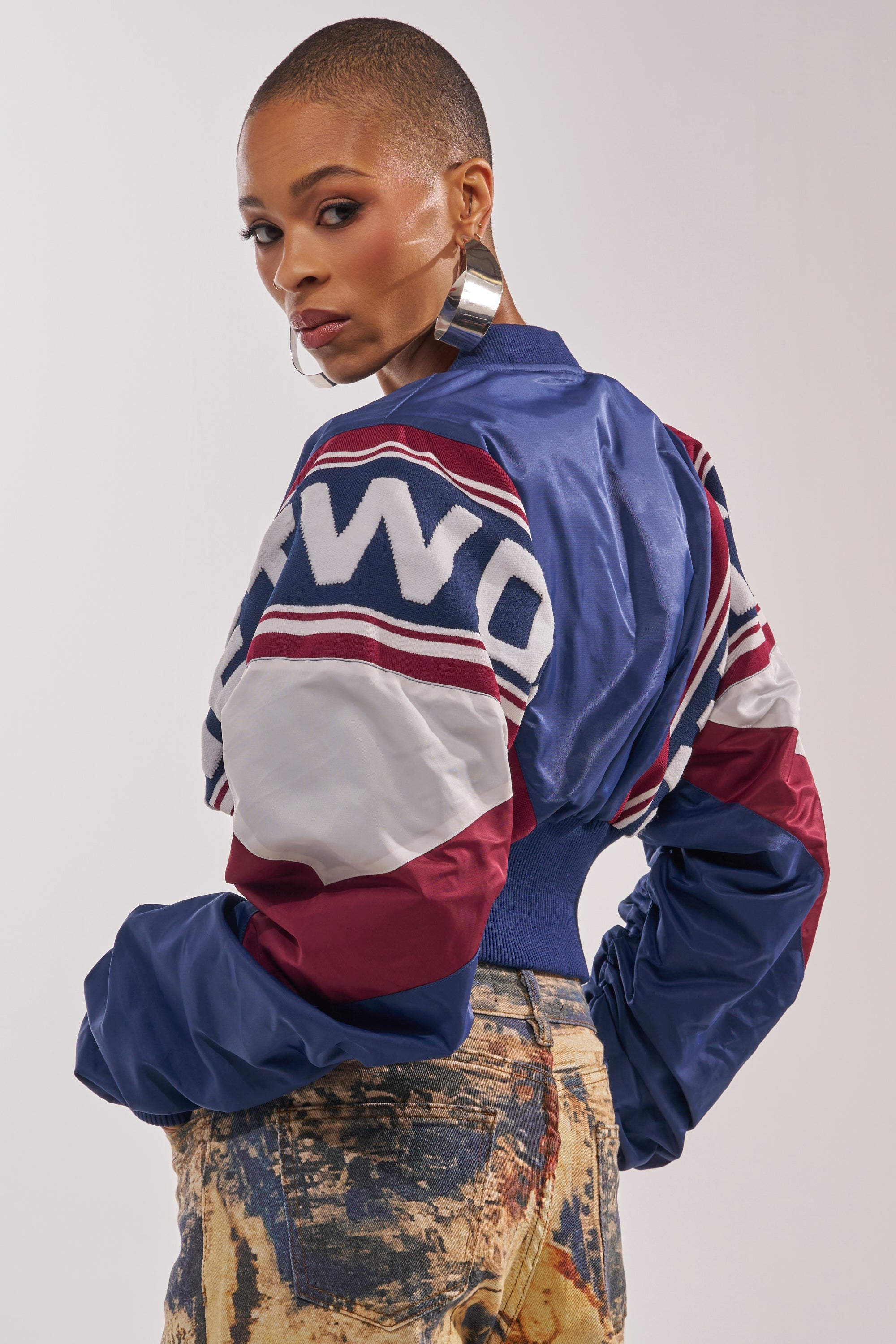 PHOENIX MIXED MEDIA BOMBER IN NAVY