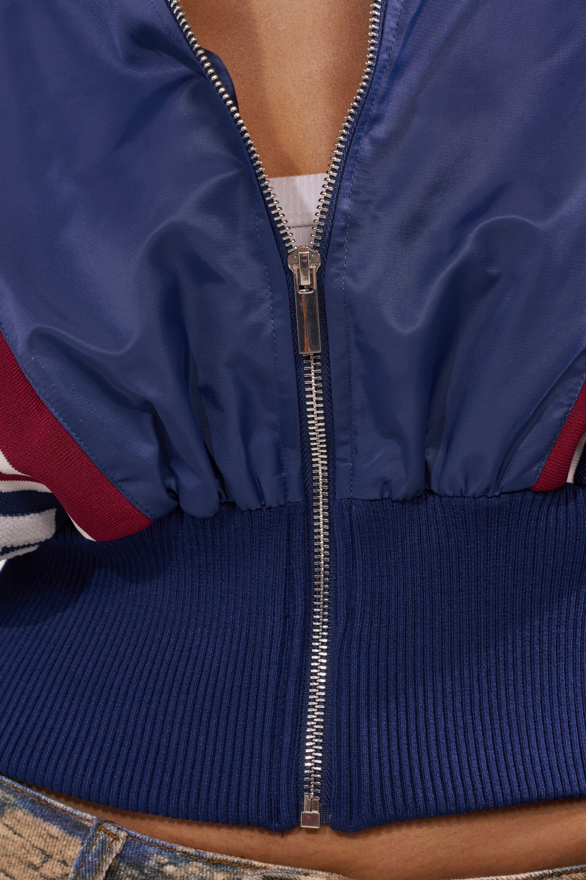 PHOENIX MIXED MEDIA BOMBER IN NAVY