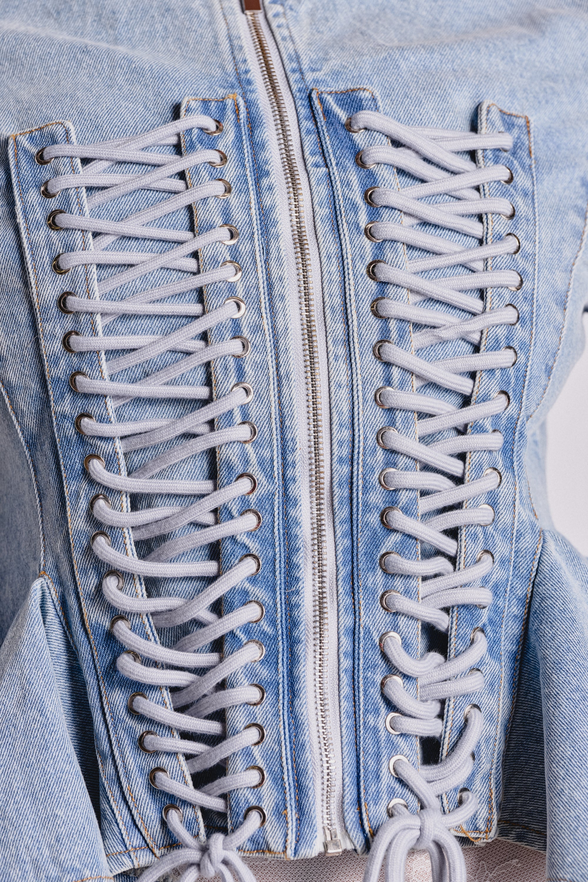 DOUBLE DARE YOU PEPLUM DENIM JACKET