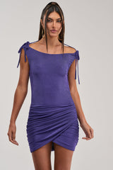 READY FOR THE CAMERA SWOOP NECK MINI DRESS
