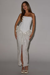 GLOW GETTER SEQUIN CORSET MAXI DRESS