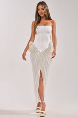 GLOW GETTER SEQUIN CORSET MAXI DRESS