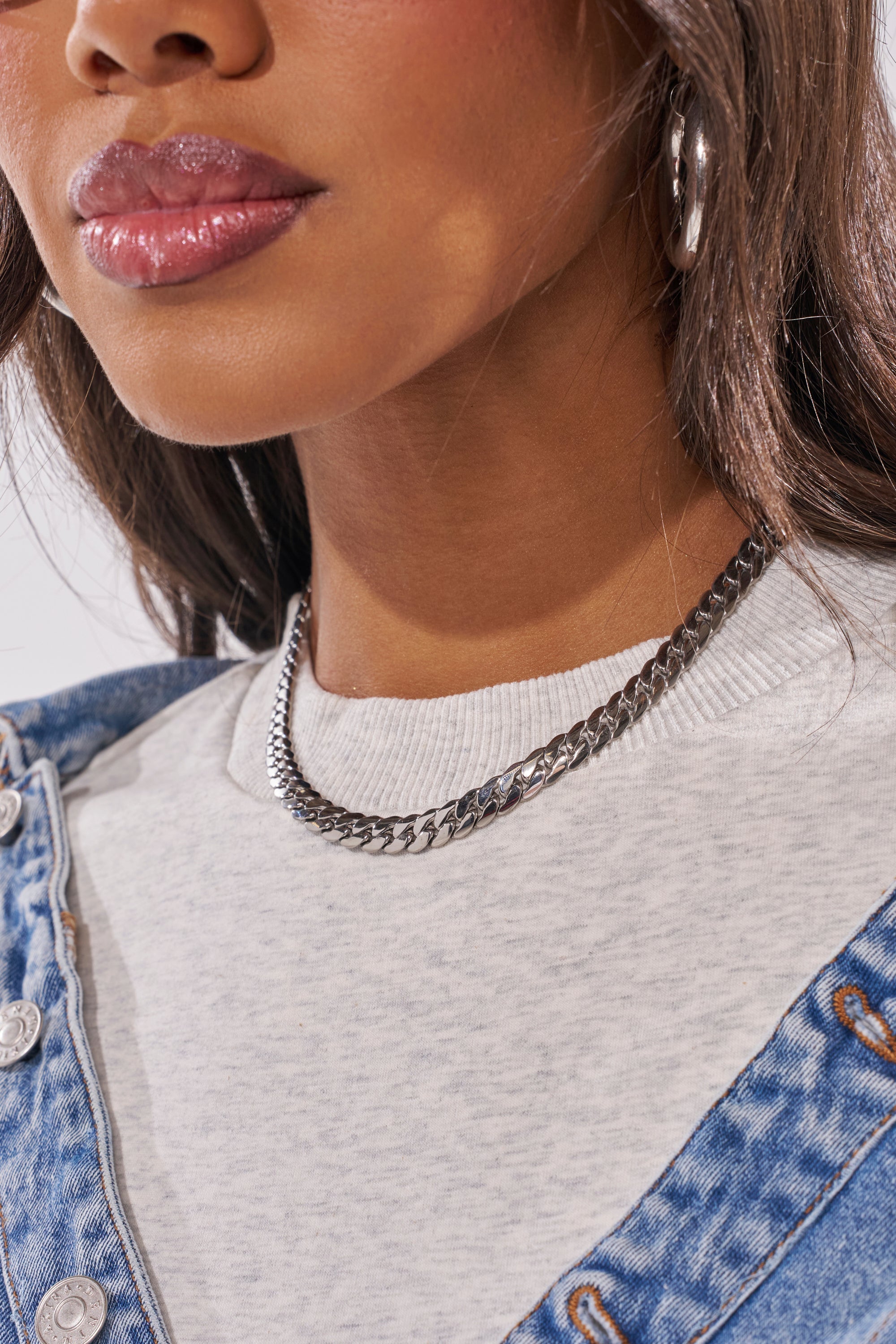 16 INCH MIAMI CHAIN 8MM IN SILVER