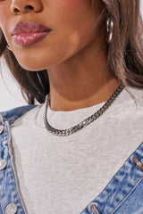16 INCH MIAMI CHAIN 8MM IN SILVER