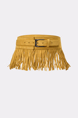 GRIT SUEDE FRINGE BELT