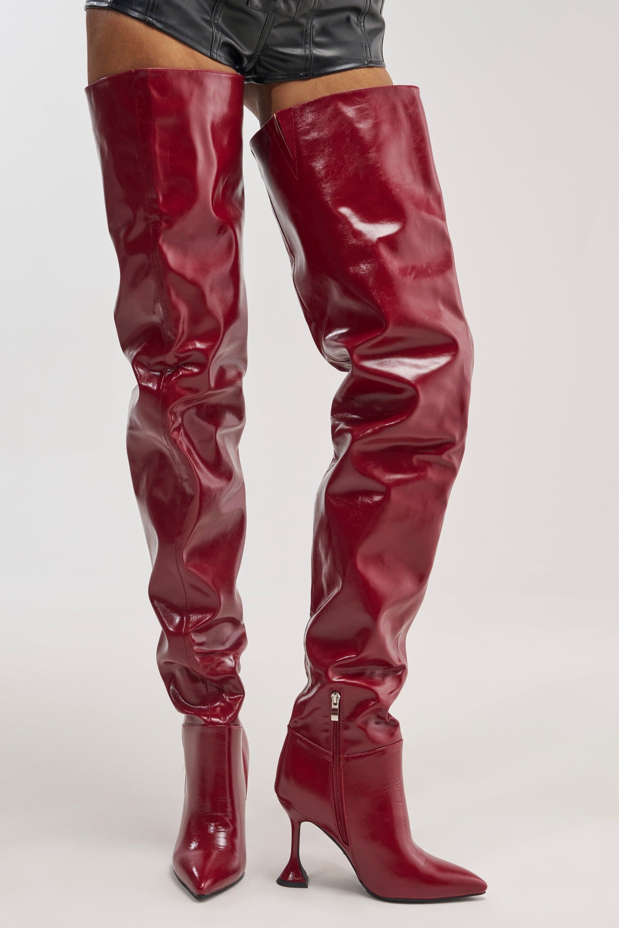 AZALEA WANG STEPHAN BURGUNDY BOOT