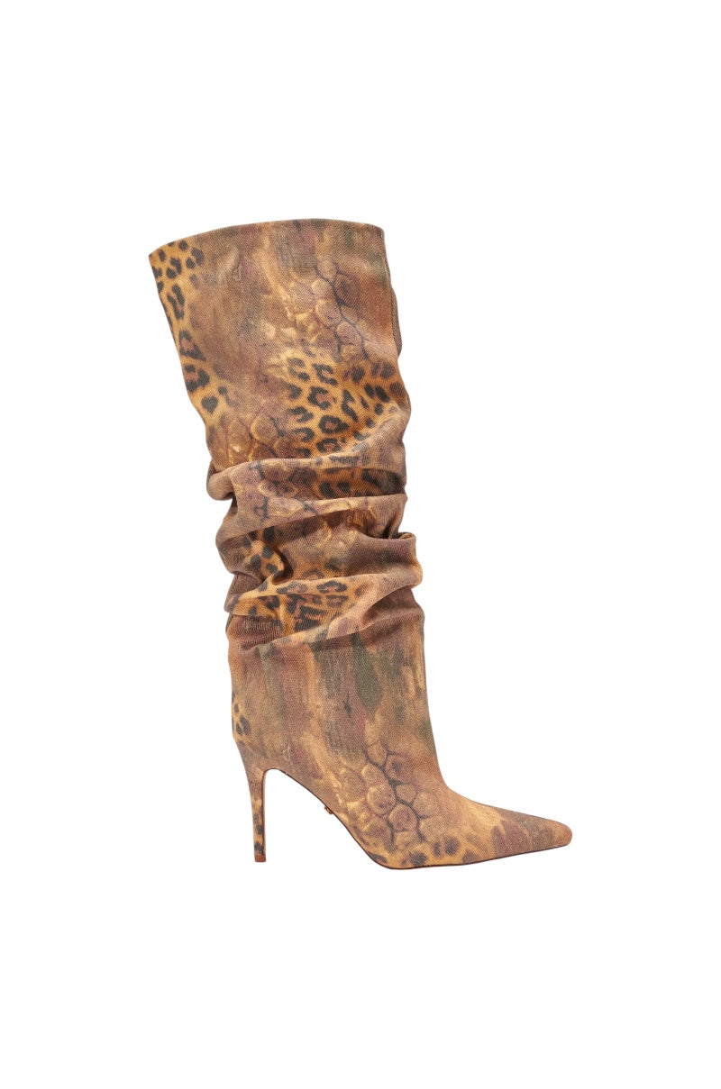 AZALEA WANG STERRE ANIMAL PRINT STILETTO BOOT