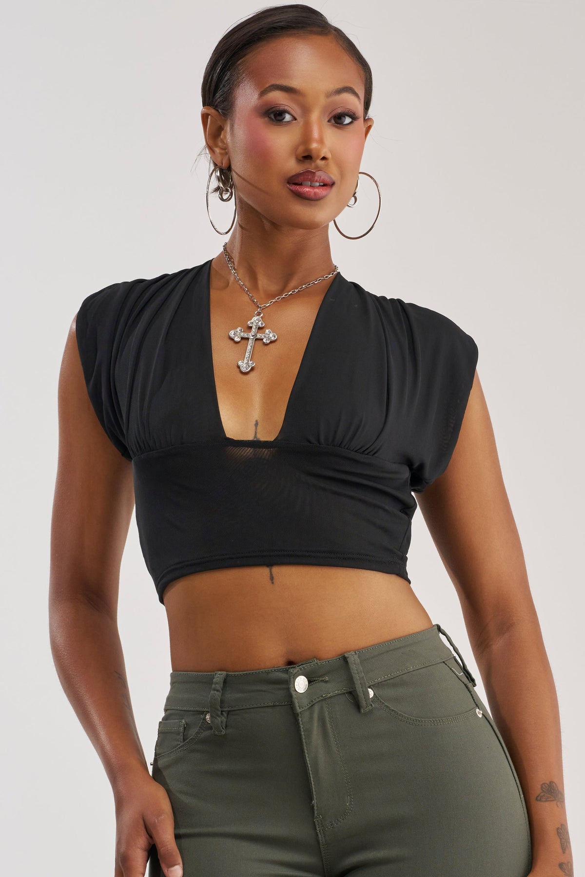 HOTTIE ALERT MESH BLOUSE