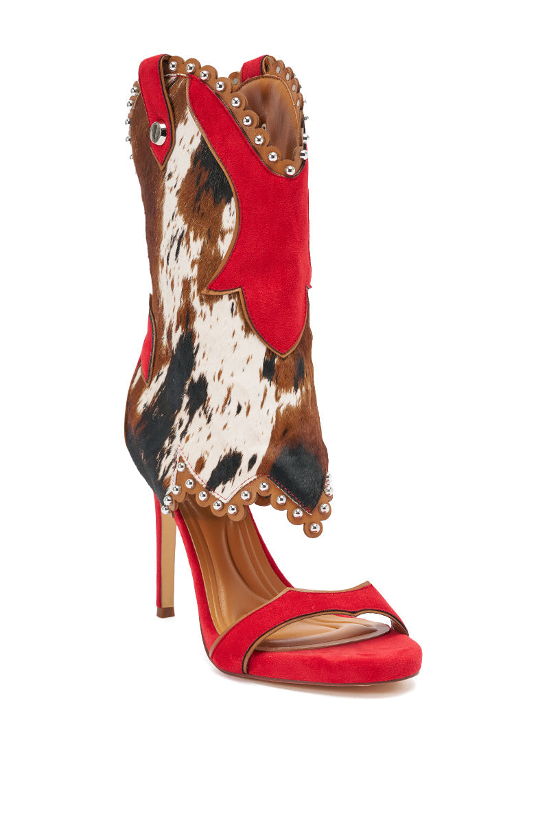 AZALEA WANG TAHLIE COW MULTI WESTERN GLADIATOR SANDAL
