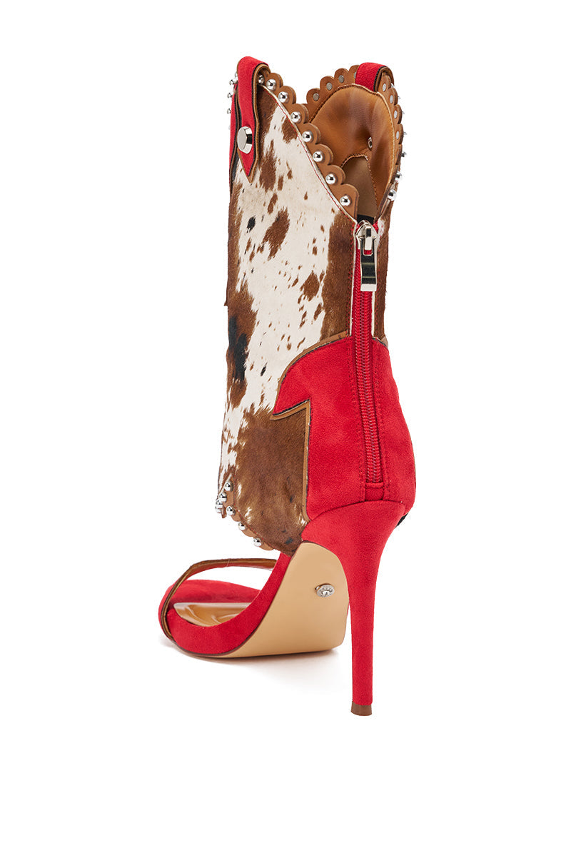 AZALEA WANG TAHLIE COW MULTI WESTERN GLADIATOR SANDAL