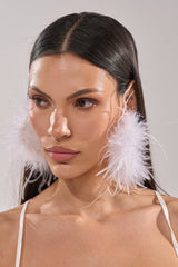 WITH IT FEATHER HOOP EARRING