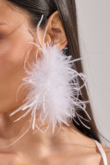 WITH IT FEATHER HOOP EARRING