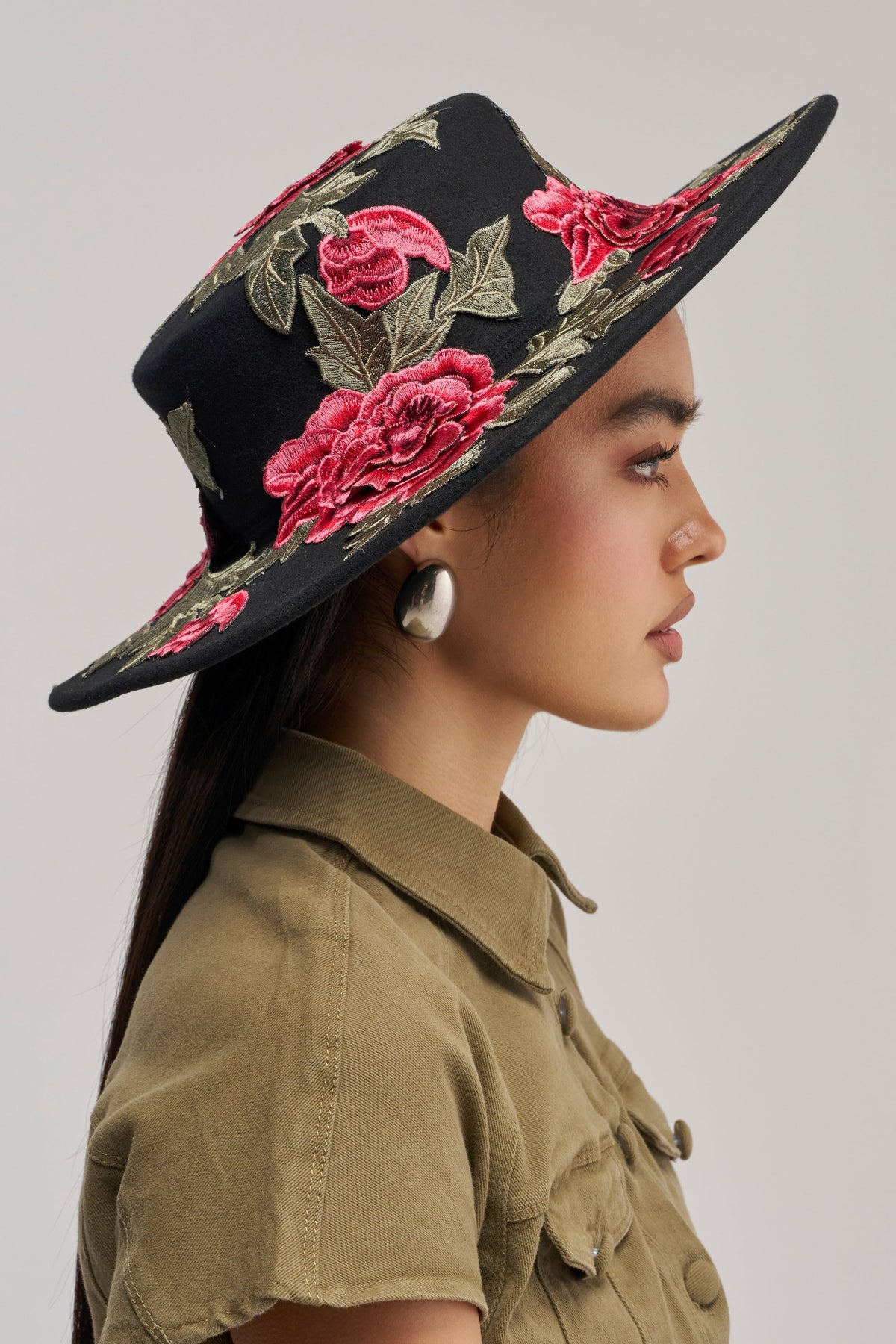 ALIYA FLORAL BRIM HAT