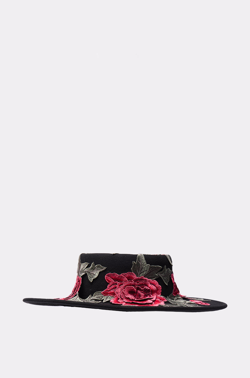 ALIYA FLORAL BRIM HAT