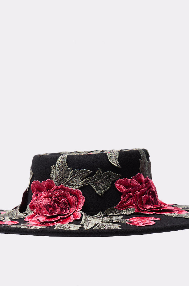 ALIYA FLORAL BRIM HAT