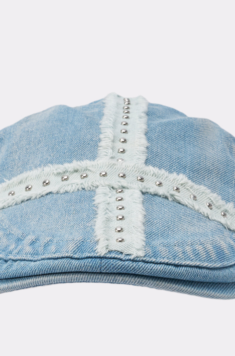 CROSS MY HEART DENIM HAT