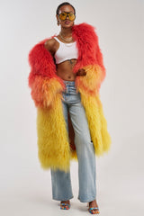 TROPEZ GENUINE MONGOLIAN FUR COAT