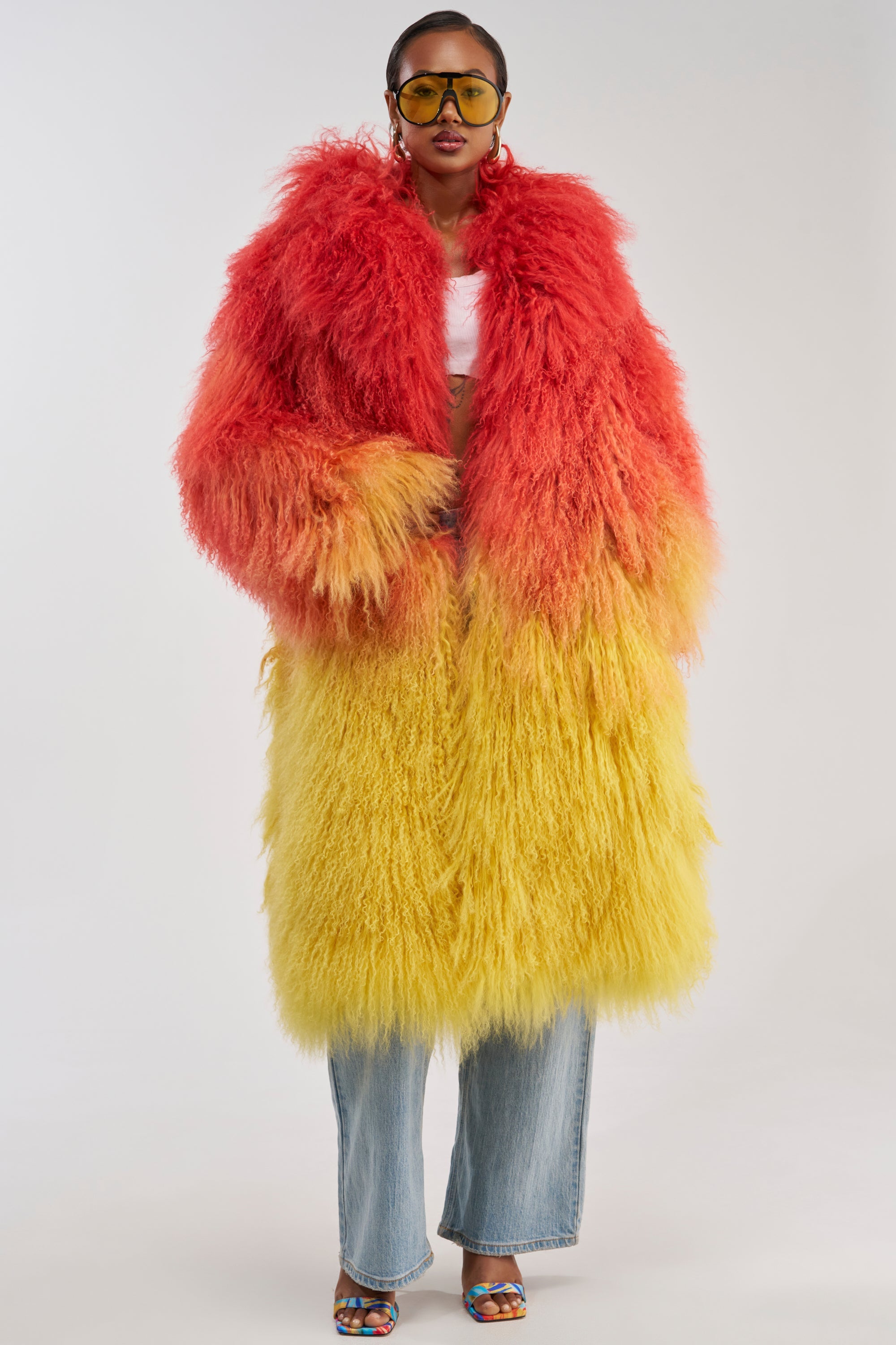 TROPEZ GENUINE MONGOLIAN FUR COAT