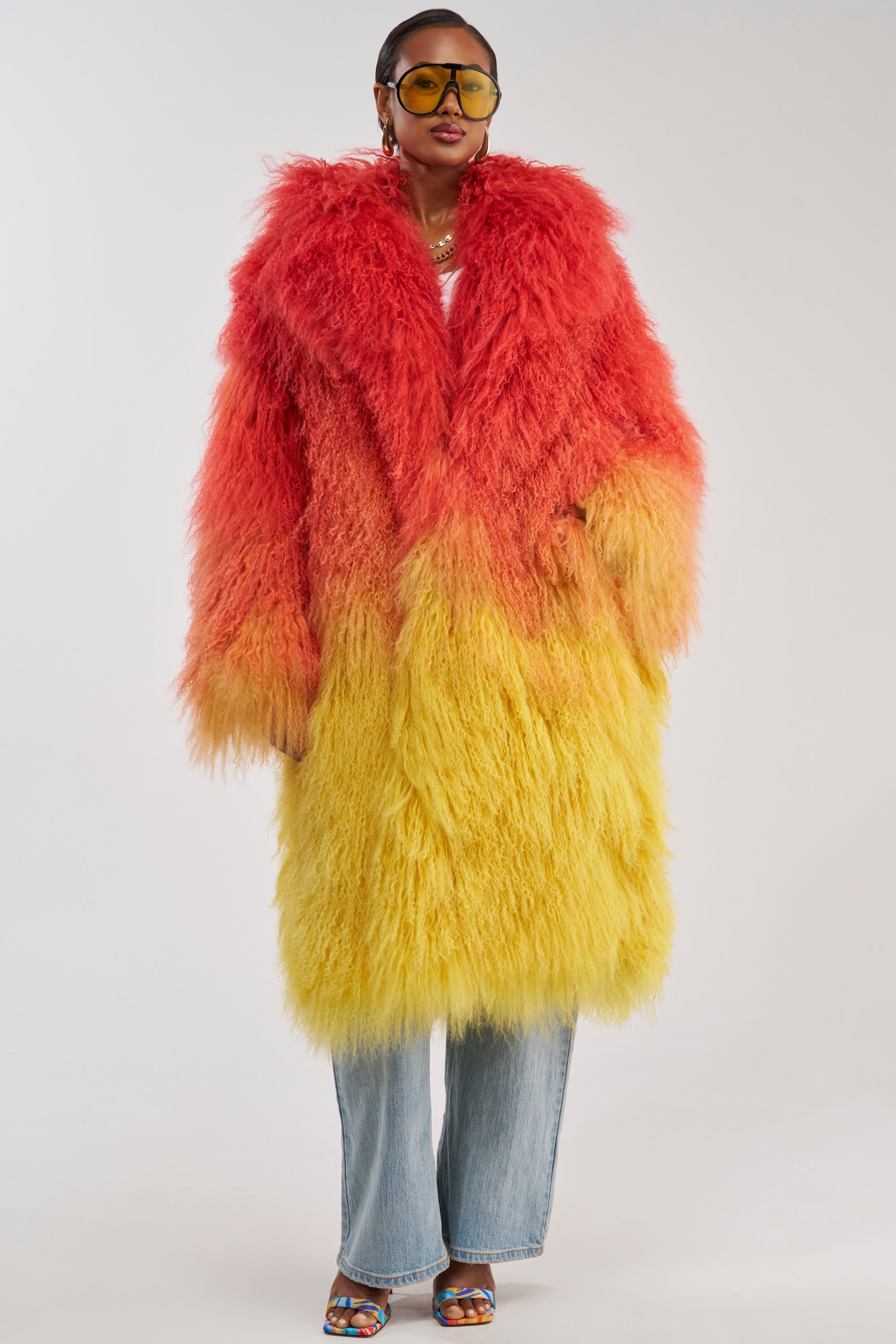 TROPEZ GENUINE MONGOLIAN FUR COAT
